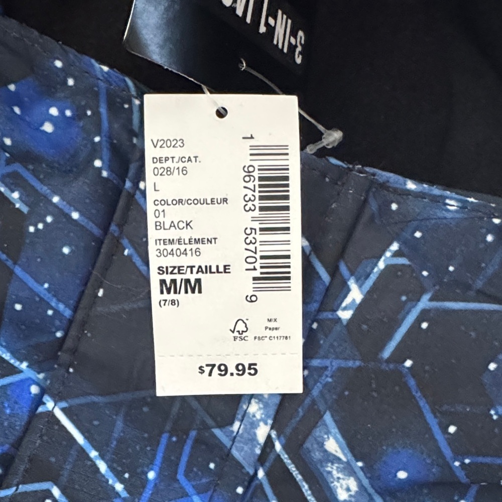 Children’s Place Boys Galaxy Print Hooded Winter Coat M 7/8 - Picture 5 of 7